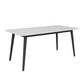 Simple Sintered Stone Kitchen Dining Table Rectangle White Dining Table with 4 Legs Base Clearhalo ' dining_table' 'Dining Tables & Seating' 'Dining Tables' 'Furniture' 'furniture_dining_table' 'Kitchen & Dining Furniture' 'kitchen&dining_furn' 'kitchen' 'kitchen_dining_table' 1200x1200_1ed276eb-7671-4571-b744-b095f6d3588a