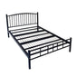 Contemporary Slat Bed Metal Black Open-Frame Bed with Custom Gold Legs Clearhalo 'Bedroom Furniture' 'Beds' 'furn' 'furn_beds' 'Furniture' 1200x1200_1ed2a2e6-2e93-4030-ba17-6fa4ca65abec