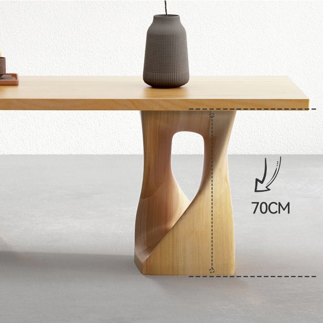 Pièces de 1/2 pièces modernes Ensemble de restauration Rectangle Table de salle à manger en bois massif avec chaises