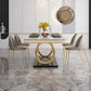 Modern 1/2/5/7 Pieces Dining Set Marble Dining Table with Leather Chairs Clearhalo 'Dining Room Sets' 'Dining Tables & Seating' 'dining_room_set' 'furn' 'furn_dining_room_set' 'Furniture' 'furniture_dining_room_set' 'Kitchen & Dining Furniture' 'kitchen&dining_furn' 'kitchen' 1200x1200_1ed4314d-5fe7-4a04-b1ae-b40d561123d4