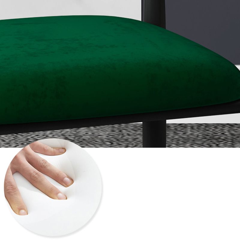 Glam Metal Home Dining Arm Chair Open Back Dining Room Chair in Black Clearhalo 'Dining Chairs' 'Dining Tables & Seating' 'dining_chair' 'furn' 'furn_dining_chair' 'Furniture' 'furniture_dining_chair' 'Kitchen & Dining Furniture' 1200x1200_1ed4cbe5-da43-4c0a-9d3e-349dc0bc766d