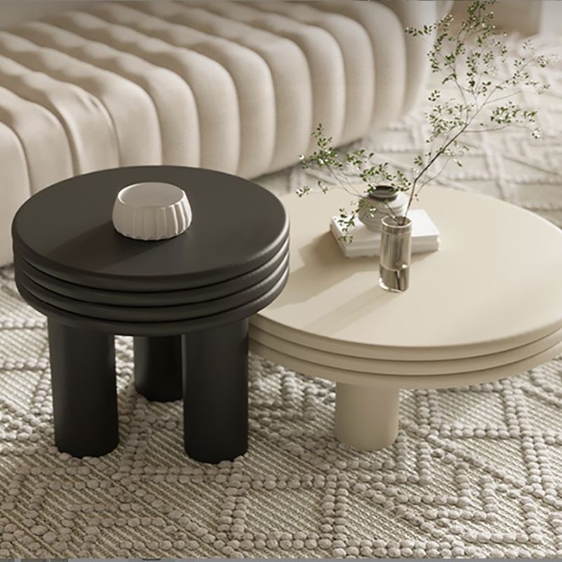 Contemporary Simple 3 Legs Coffee Table Round Wood Cocktail Table Set Clearhalo 'Coffee & Accent Tables' 'Coffee Tables' 'coffee_tables' 'furn' 'furn_coffee_tables' 'Furniture' 'Living Room Furniture' 1200x1200_1ed5cb8b-338b-4aa1-ae8b-f78ab4fb329f