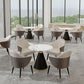 Simplicity Style Sintered Stone Dining Table Single Pedestal Base Round Table for Home Clearhalo ' dining_table' 'Dining Tables & Seating' 'Dining Tables' 'furn' 'furn_dining_table' 'Furniture' 'furniture_dining_table' 'Kitchen & Dining Furniture' 'kitchen&dining_furn' 'kitchen' 'kitchen_dining_table' 1200x1200_1ed665d6-2e94-400b-ae02-11ff2bd3f5d9