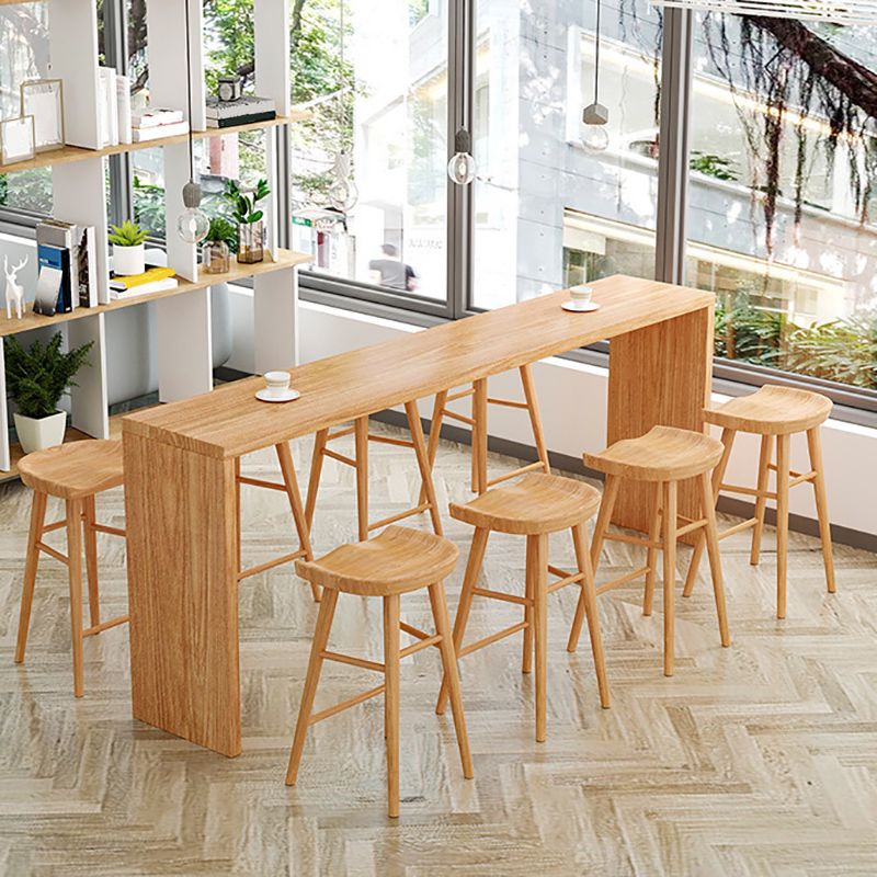 Modern Bar Table Set 1/5/9 Pieces Solid Wood Counter Table with Backless Stools Clearhalo 'Bar Furniture' 'furn' 'furn_home_bar_bar_sets' 'Furniture' 'Home Bars & Bar Sets' 'home_bar_bar_sets' 'Kitchen & Dining Furniture' 1200x1200_1ed67d4c-0b9f-4917-a064-5ffc7f9d9dc7