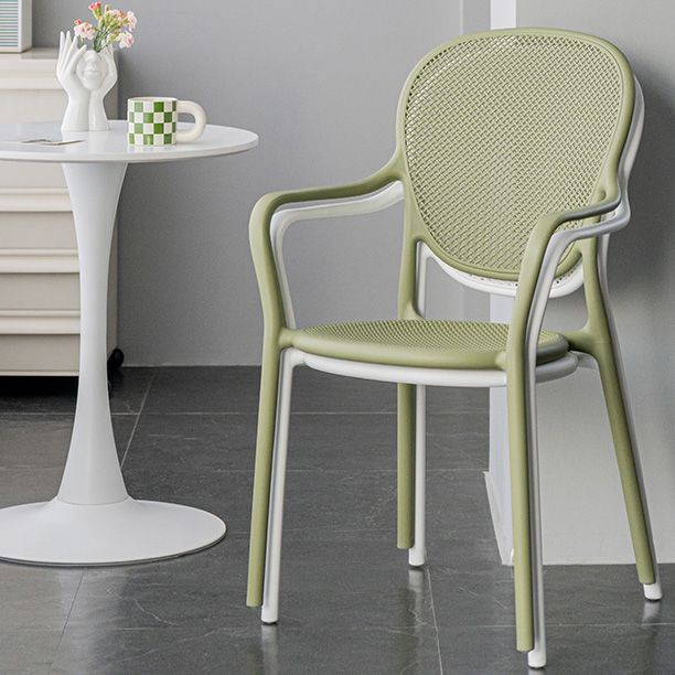 Contemporary Plastic Dining Arm Chair King Louis Back Side Chair Clearhalo 'Dining Chairs' 'Dining Tables & Seating' 'dining_chair' 'furn' 'furn_dining_chair' 'Furniture' 'Kitchen & Dining Furniture' 1200x1200_1ed6acd5-e251-4369-8476-1723498ebdd9