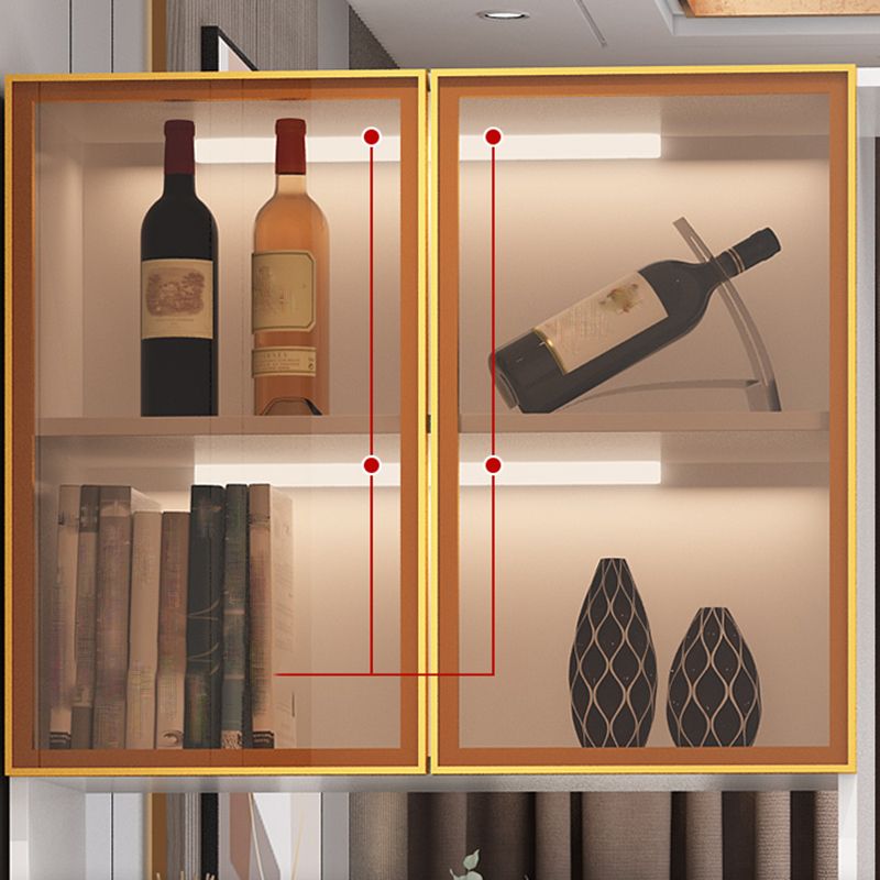 Contemporary 3-door Wooden 11.81" Wide Accent Cabinet with Drawer Clearhalo 'Cabinets & Chests' 'cabinets_chests' 'furn' 'furn_cabinets_chests' 'Furniture' 'Living Room Furniture' 1200x1200_1ed6ed96-2093-4d4f-a742-12bb0a5440e2