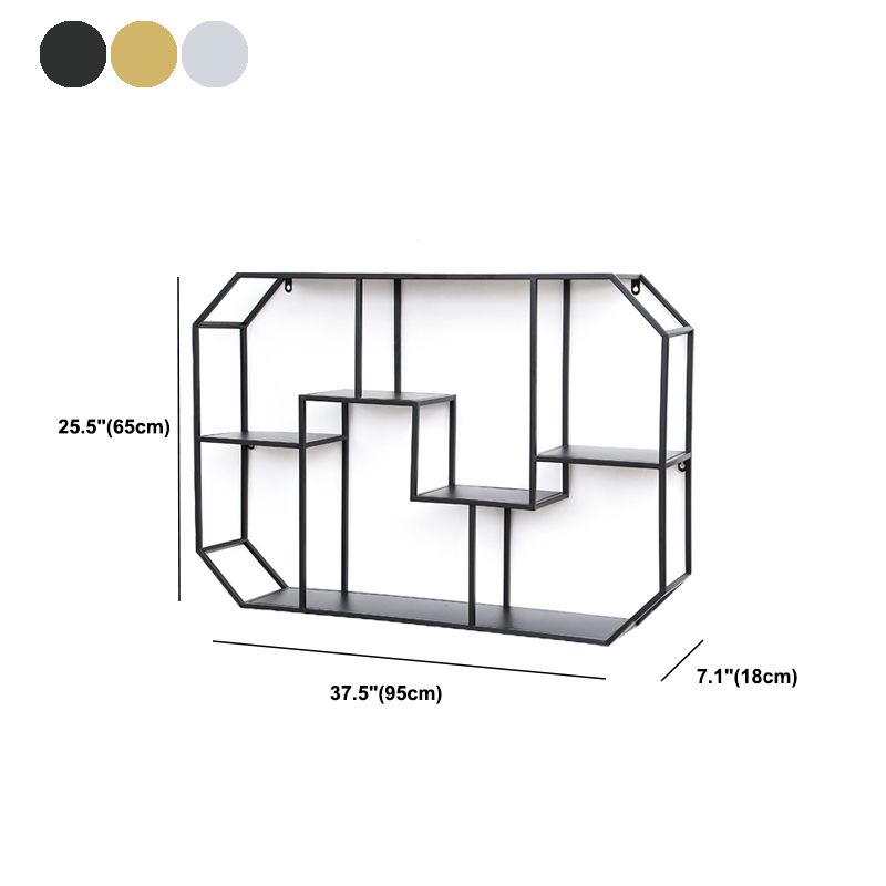 7.1" Wide Shelf Bookcase 5 Levels Metal Book Shelf Wall Mounted Clearhalo 'Bookcases' 'furn' 'furn_bookcases' 'Furniture' 'Office Furniture' 1200x1200_1ed892c2-604e-4967-ac09-3e61e70c4b69