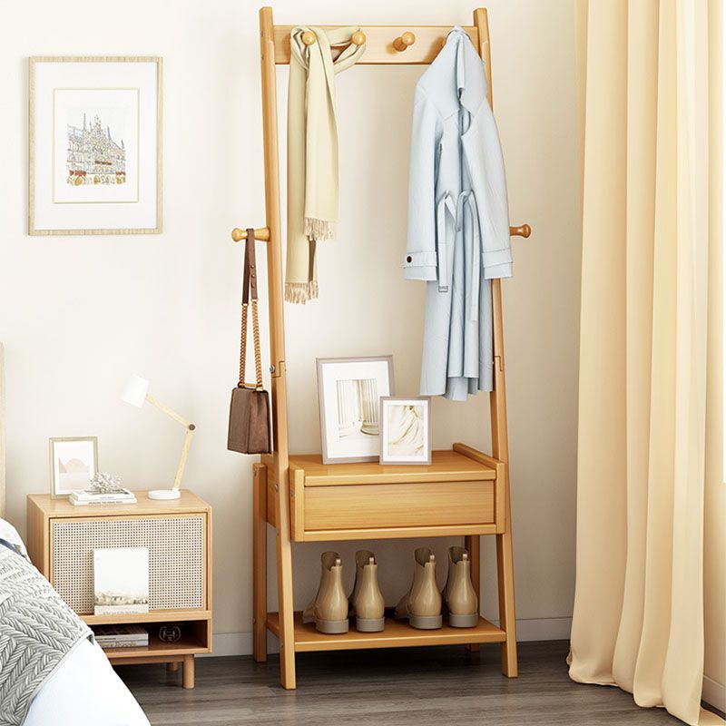 Wooden Entrance Hall Tree Traditional Style Simple Home Floor Coat Rack Clearhalo 'Entry & Mudroom Furniture' 'furn' 'furn_hall_tree_coat_racks' 'Furniture' 'Hall Trees & Coat Racks' 'hall_tree_coat_racks' 1200x1200_1ed92536-a49b-4238-91a2-bc0a54a94e27