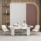 Modern Sintered Stone Table for Restaurant Oval Dining Table with Double Pedestal Base Clearhalo ' dining_table' 'Dining Tables & Seating' 'Dining Tables' 'furn' 'furn_dining_table' 'Furniture' 'furniture_dining_table' 'Kitchen & Dining Furniture' 'kitchen&dining_furn' 'kitchen' 'kitchen_dining_table' 1200x1200_1edbea63-dfb4-4687-91a4-5846cbb7ca08