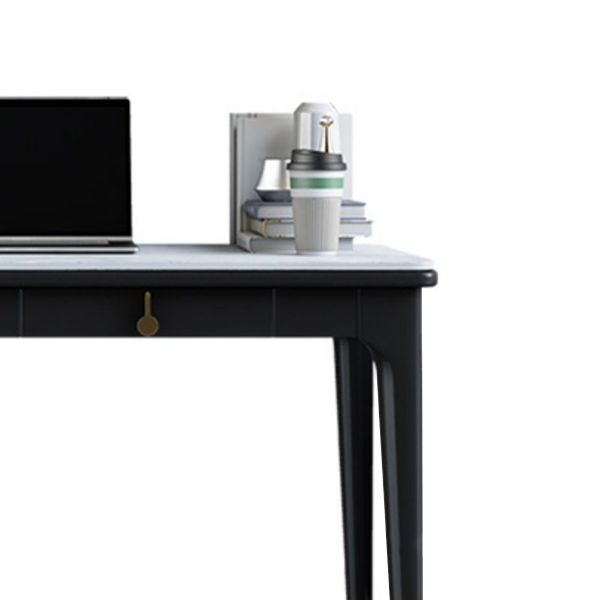 Glam Stone Office Desk Rectangular Black Writing Desk for Office Clearhalo 'furn' 'furn_office_desk' 'Furniture' 'Office Desks' 'Office Furniture' 'office_desk' 1200x1200_1edc16f2-a43d-4169-a39d-c12cf8f39622