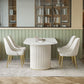 Contemporary Sintered Stone Dining Table Double Pedestal Table for Home Use Clearhalo 'Dining Tables & Seating' 'Dining Tables' 'dining_table' 'furn' 'furn_dining_table' 'Furniture' 'Kitchen & Dining Furniture' 1200x1200_1edc7bb3-883e-49c5-b4a1-ca52333a52c1