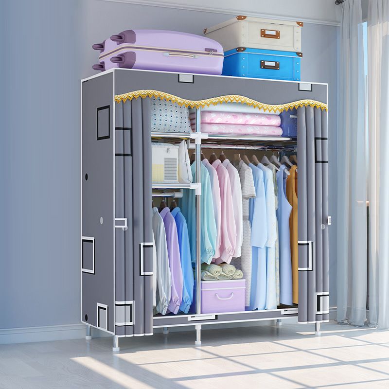 Contemporary Style Wardrobe Metal Wardrobe Closet with 1-Door Clearhalo 'Armoires & Wardrobes' 'armoires_wardrobes' 'Bedroom Furniture' 'furn' 'furn_armoires_wardrobes' 'Furniture' 1200x1200_1edd811a-7836-44f0-aa7e-b45c9b331313
