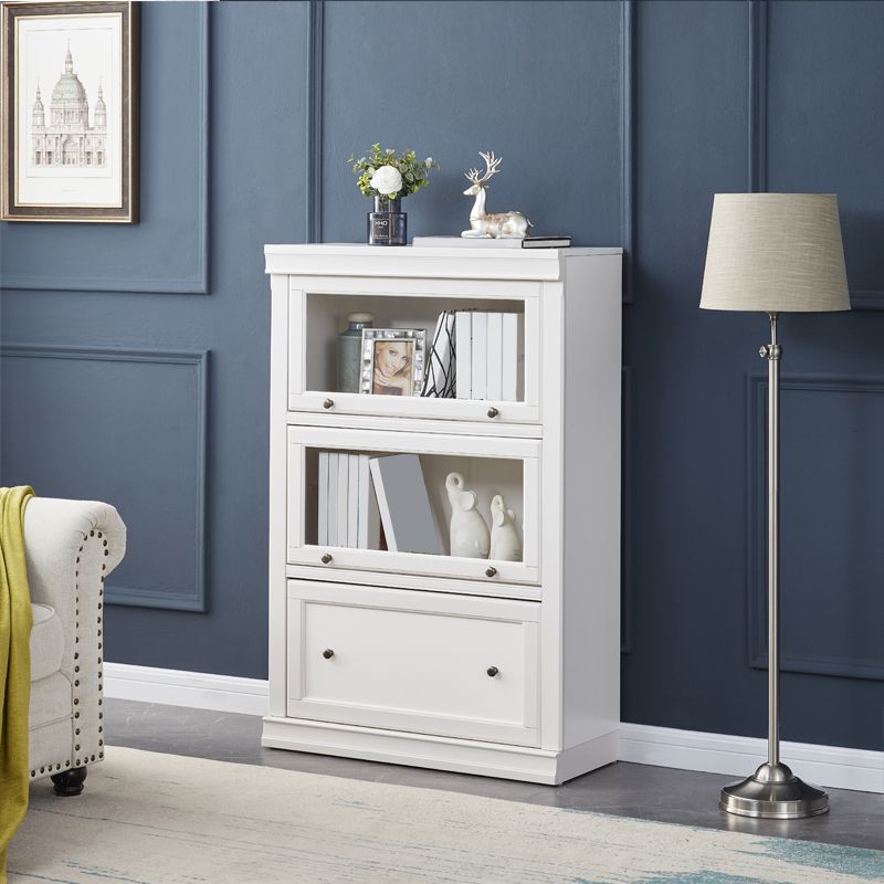 Contemporary Standard Bookcase Wooden Closed Back Bookshelf With Cabinet Clearhalo 'Bookcases' 'furn' 'furn_bookcases' 'Furniture' 'furniture_bookcases' 'Office Furniture' 1200x1200_1edf9c88-4751-4f9d-85fb-23b7bda7c040