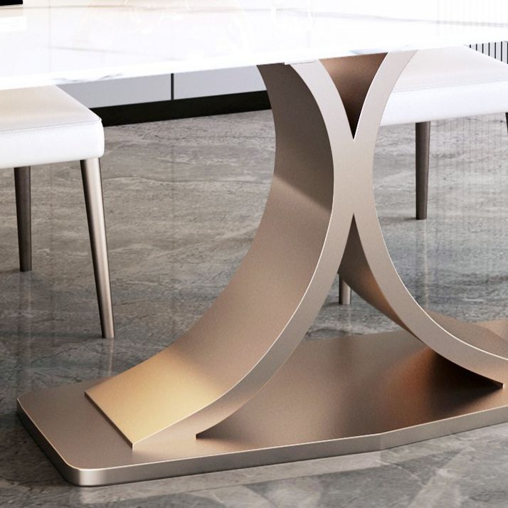 Luxury Sintered Stone Top Dining Set Rectangle 1/4/5/6 Pieces Dining Table with Chairs Clearhalo 'Dining Room Sets' 'Dining Tables & Seating' 'dining_room_set' 'furn' 'furn_dining_room_set' 'Furniture' 'furniture_dining_room_set' 'Kitchen & Dining Furniture' 1200x1200_1ee114e4-aeed-4aaf-adda-eb3c161ddecf