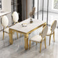 Metal Traditional Luxury Rectangle Dining Table Sintered Stone Table with 4 Legs Clearhalo ' dining_table' 'Dining Tables & Seating' 'Dining Tables' 'furn' 'furn_dining_table' 'Furniture' 'furniture_dining_table' 'Kitchen & Dining Furniture' 'kitchen&dining_furn' 'kitchen' 'kitchen_dining_table' 1200x1200_1ee29dc4-5f40-41bf-9e5b-2469dd380195