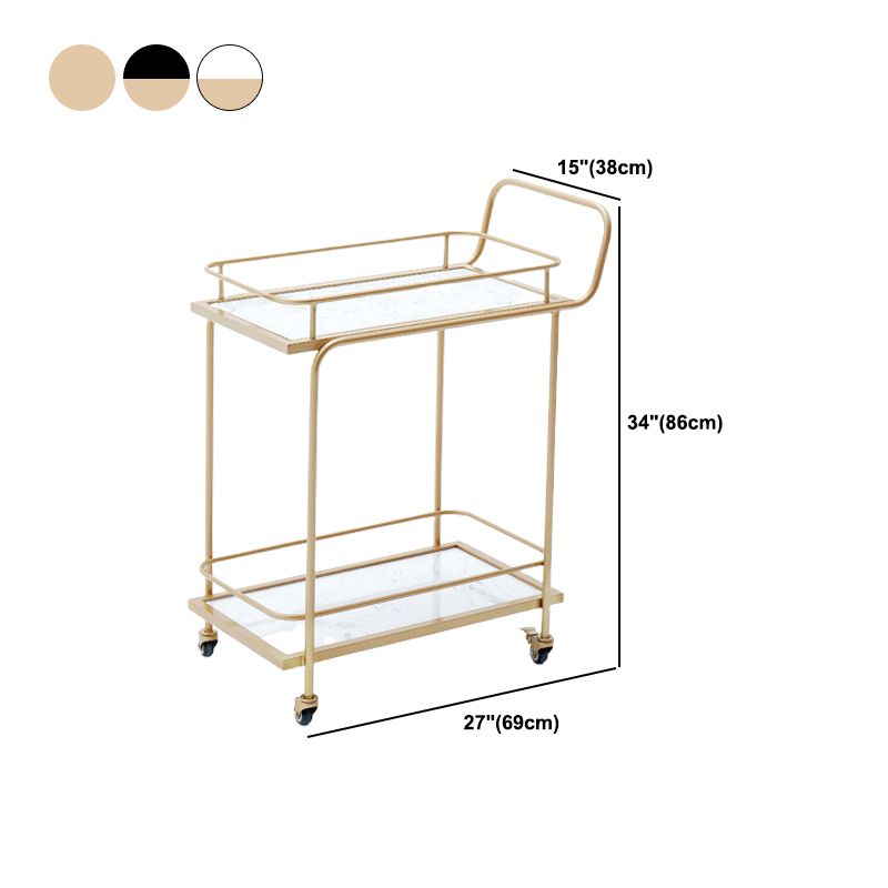 Tavolo da preparazione al metallo contemporaneo da 33,86 "H tavolo da preparazione per la sala da pranzo