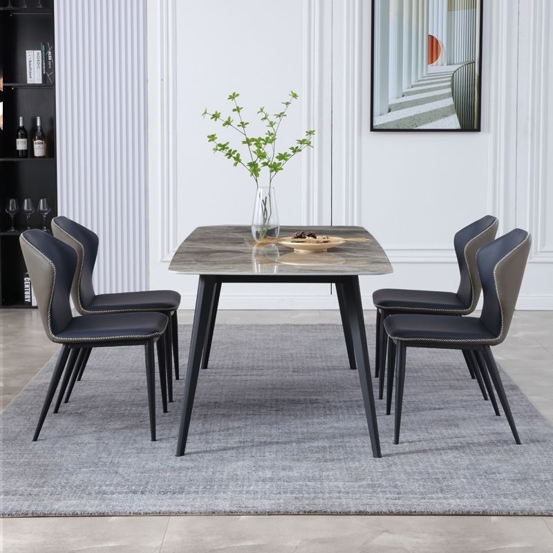 Modern Style Faux Leather Dining Chair Armless Wingback Side Chair for Home Use Clearhalo 'Dining Chairs' 'Dining Tables & Seating' 'dining_chair' 'furn' 'furn_dining_chair' 'Furniture' 'Kitchen & Dining Furniture' 1200x1200_1ee3c21f-d97a-4ff6-b14f-89350505b8c4