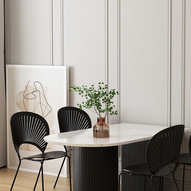 Solid Wood Contemporary Double Pedestal Dining Table Sintered Stone Table for Dining Room Clearhalo ' dining_table' 'Dining Tables & Seating' 'Dining Tables' 'furn' 'furn_dining_table' 'Furniture' 'furniture_dining_table' 'Kitchen & Dining Furniture' 'kitchen&dining_furn' 'kitchen' 'kitchen_dining_table' 1200x1200_1ee3da77-d2a6-404b-9f89-2073f828d42f