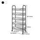 Modern Steel Bookcase with Wheels Open Bookshelf for any Room