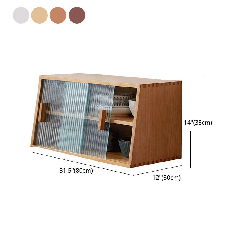 Scheda laterale contemporanea Sideboard in legno massiccio con porta di vetro per sala da pranzo