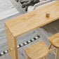 Indoor Contemporary Bar Dining Table Rectangle Bar Table with Pine Wood Frame