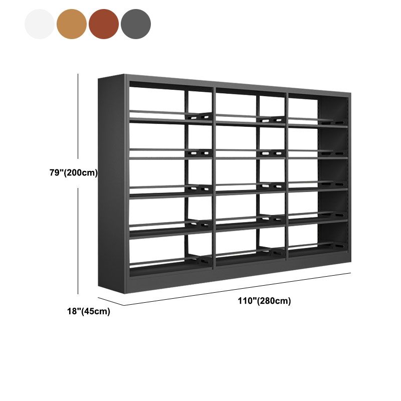 78.7-inch H Contemporary Style Cube Bookshelf Metal Bookcase with 5 Shelfs