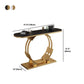 Glam Marble et Metal Rectangle Console Accent Table pour Hall