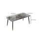 Nordic 1/5/7 Pieces Furniture Rectangle Stone Dining Table Set in Gray