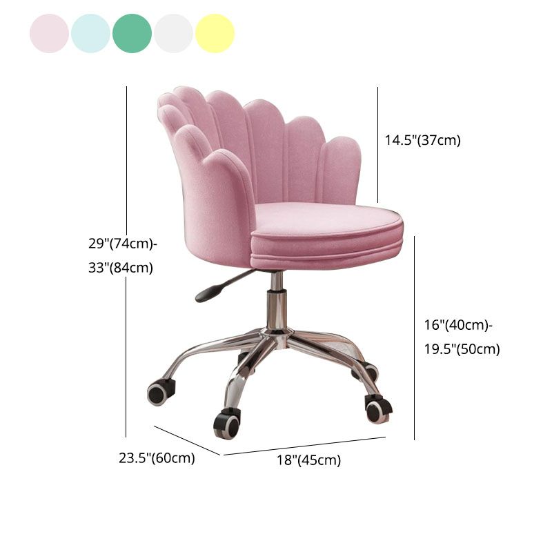 Silla de oficina en la mitad de la oficina trasera silla de escritorio giratorio sin armas