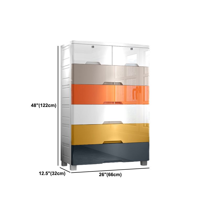 Plastic Storage Cabinet With Drawer Non-Hanging Armoire With Legs