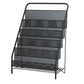 Contemporary Style Ladder Bookcase Metal Closed Back Bookshelf