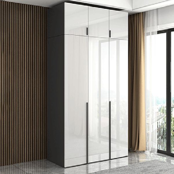 Modern Manufactured Wood Storage Cabinet High Gloss White Cabinet Clearhalo 'Armoires & Wardrobes' 'armoires_wardrobes' 'Bedroom Furniture' 'furn' 'furn_armoires_wardrobes' 'Furniture' 1200x1200_1ee89e6d-024e-4347-924c-45efd902fe91