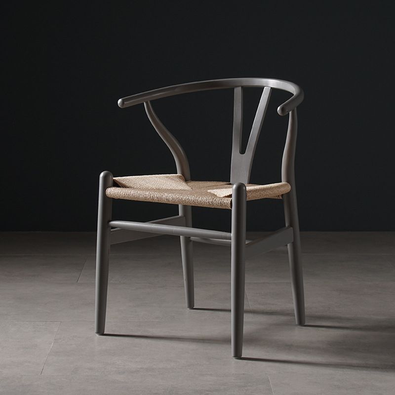 Modern Beech Wishbone Side Chair Matte Finish Wood Dining Chair Clearhalo ' kitchen&dining_furn' 'Dining Chairs' 'Dining Tables & Seating' 'dining_chair' 'furn' 'furn_dining_chair' 'Furniture' 'furniture_dining_chair' 'Kitchen & Dining Furniture' 'kitchen' 1200x1200_1ee8f660-3685-4bce-b84e-265f8188b51a