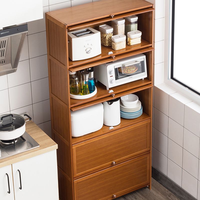 Server da pranzo di bambù Brown Celevaboard a buffet contemporaneo per casa