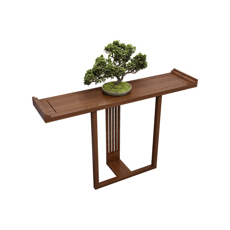 Console ovale da 11,8 "W del tavolo ovale moderno console in legno massiccio