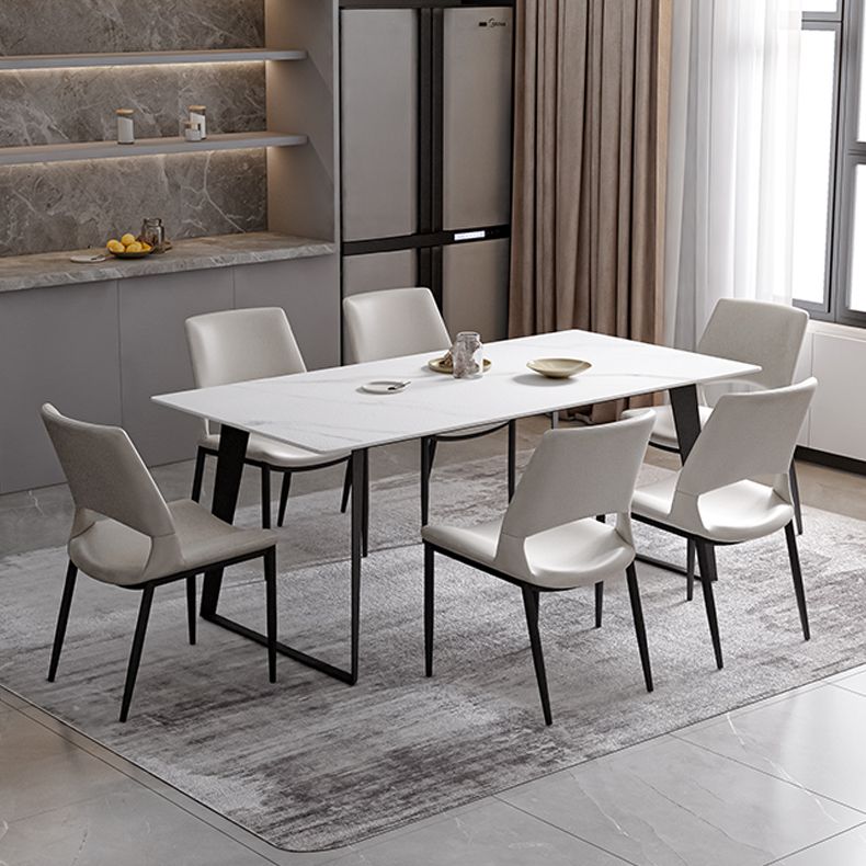 Open Back Side Chair Industrial Style Faux Leather Side Chair Clearhalo 'Dining Chairs' 'Dining Tables & Seating' 'dining_chair' 'furn' 'furn_dining_chair' 'Furniture' 'Kitchen & Dining Furniture' 1200x1200_1eebec63-4259-449f-b560-0d0b88838546