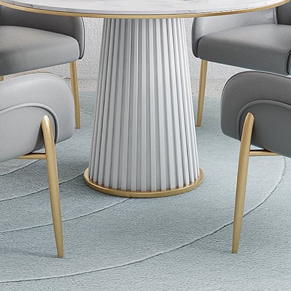 Minimalist Kitchen Standard Dining Table White Sintered Stone Dining Table with Pedestal Base Clearhalo ' dining_table' 'Dining Tables & Seating' 'Dining Tables' 'furn' 'furn_dining_table' 'Furniture' 'furniture_dining_table' 'Kitchen & Dining Furniture' 'kitchen&dining_furn' 'kitchen' 'kitchen_dining_table' 1200x1200_1eec60b1-4c13-413e-8c16-f424b2c85165