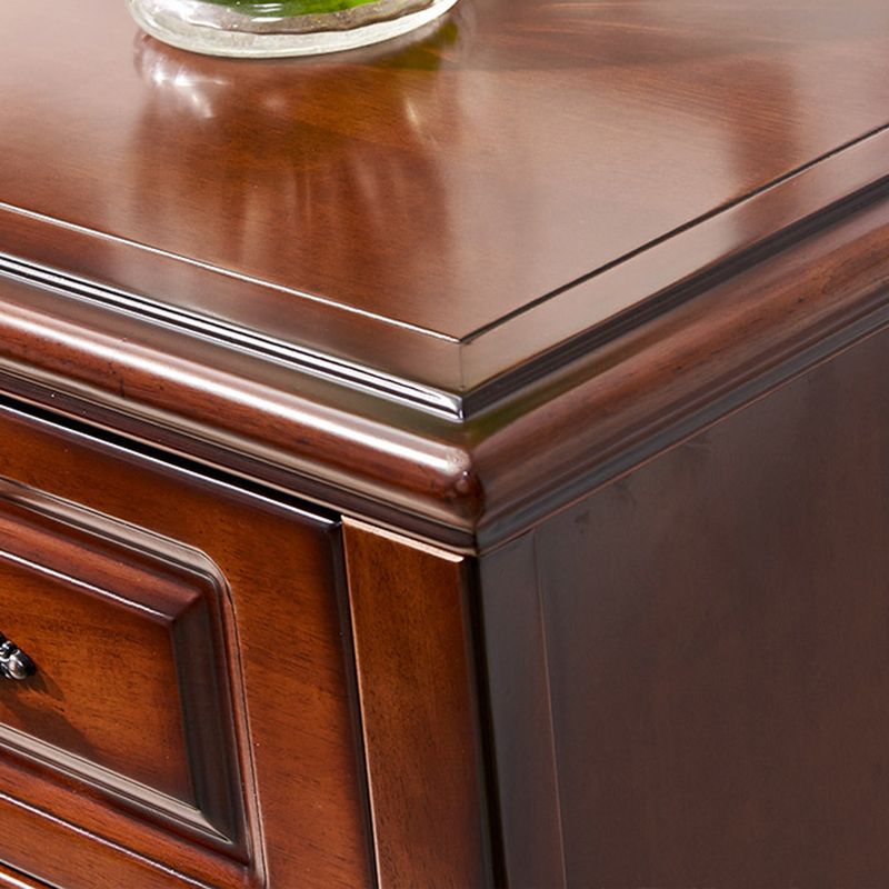 Cómoda de dormitorio horizontal tradicional Cómoda de almacenamiento de madera con cajones