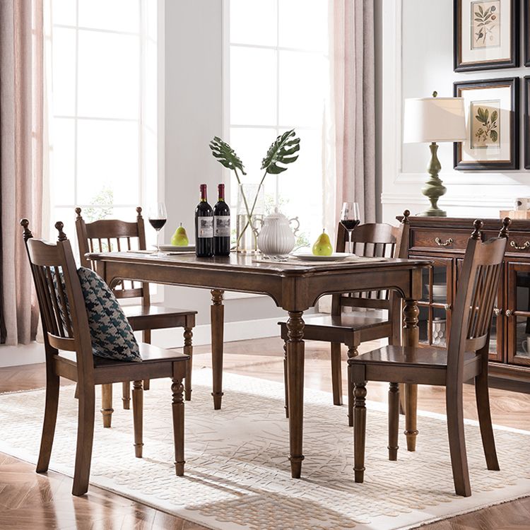 Traditional Rubberwood Wood Dining Side Chair Slat Back Single Dining Chair Clearhalo ' kitchen&dining_furn' 'Dining Chairs' 'Dining Tables & Seating' 'dining_chair' 'furn' 'furn_dining_chair' 'Furniture' 'furniture_dining_chair' 'Kitchen & Dining Furniture' 'kitchen' 1200x1200_1eee8c7b-3a12-4ce0-97af-6e18c1bf9a71