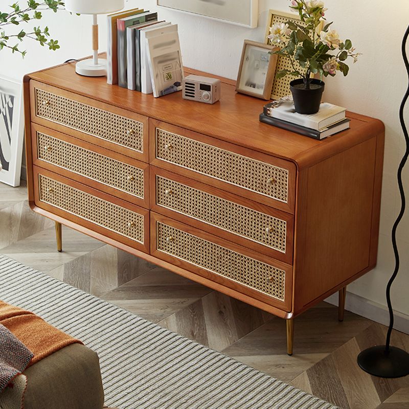 Chox de almacenamiento de madera sólida Cofre de almacenamiento glamoroso con cajones