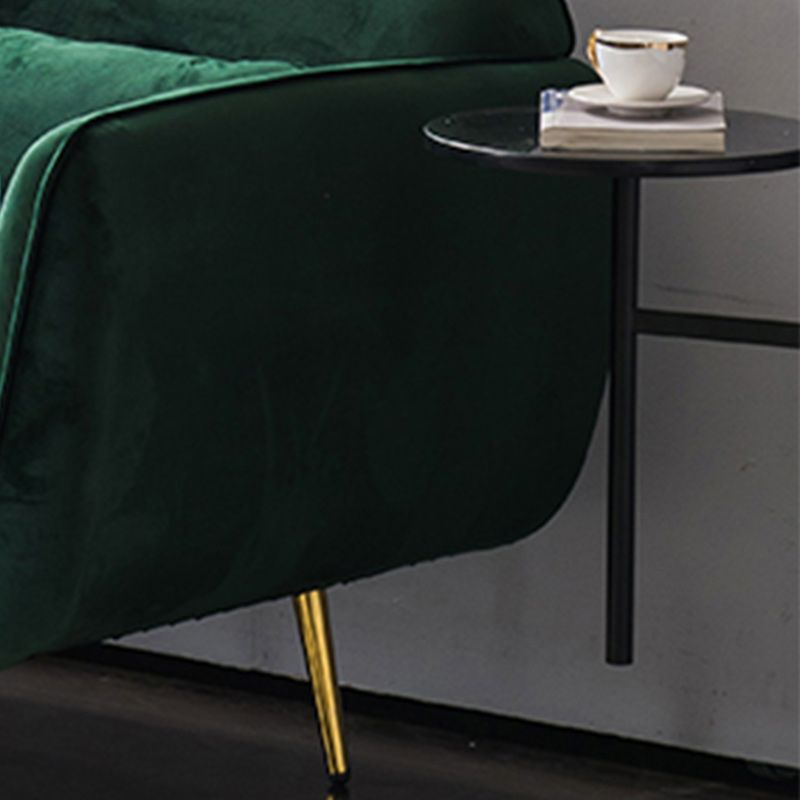 Canapa de bras carré de velours de 30,70 "de large avec dos serré pour le salon