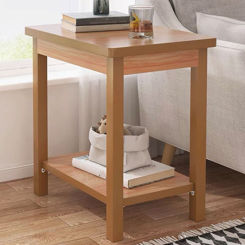 Tavolino da cocktail in stile moderno in legno artificiale nero/legno tavolino quadrato