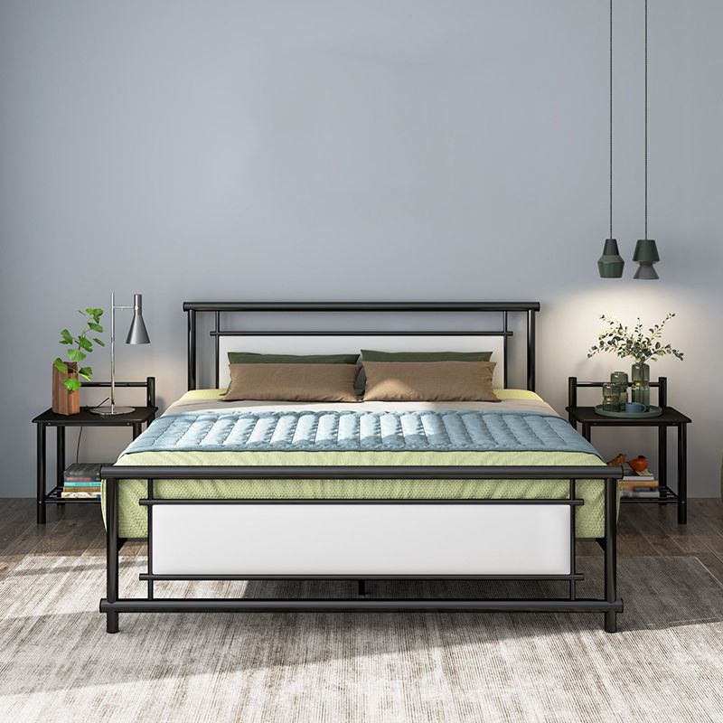 Modern Metal Open-Frame Bed Mattress Included Standard Bed with Custom Gold Legs