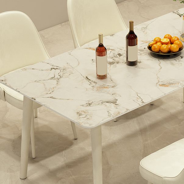 Moderner Steinrechteangle Esstisch 1/5 Stück Essset für Esszimmer