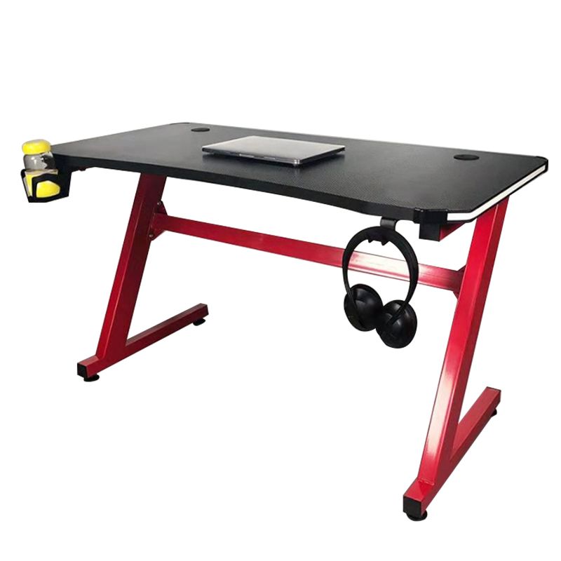 Contemporary Wooden Gaming Desk for Home 24"W X 30"H Desk in Black Clearhalo 'furn' 'furn_office_desk' 'Furniture' 'Office Desks' 'Office Furniture' 'office_desk' 1200x1200_1ef5d2df-e84a-48e8-9987-7e96f74741e4