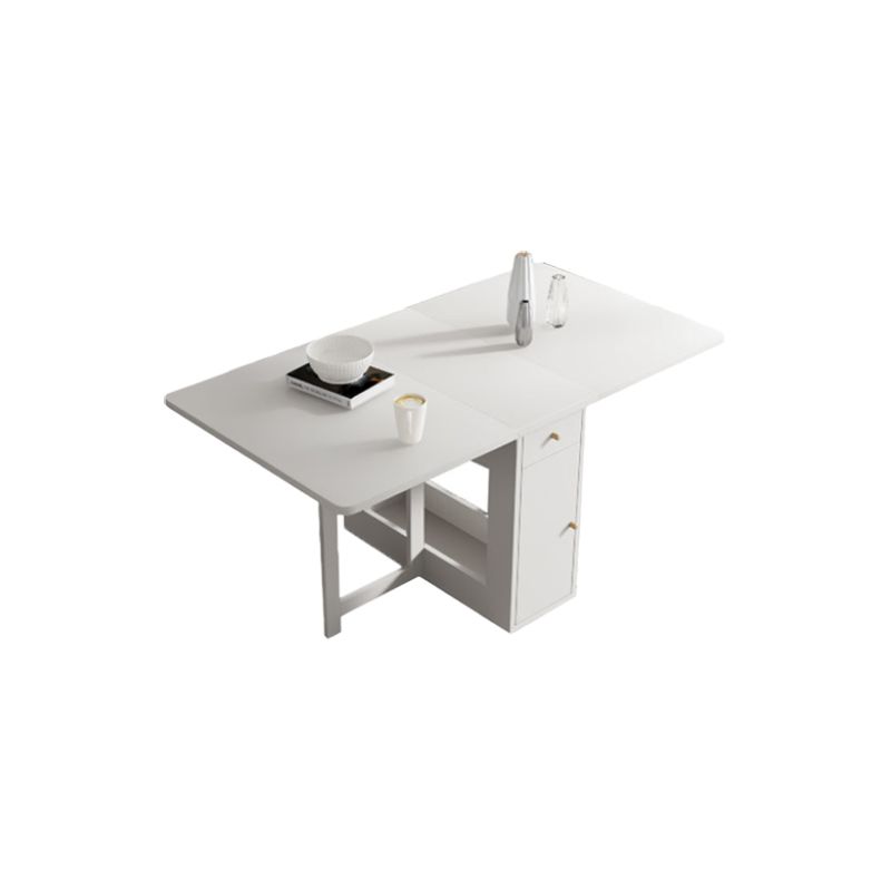 3/5/7ピースモダンな白い木製長方形の折りたたみ折りたたみダイニングセット