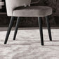 Glam Style Upholstered Side Chair Solid Back Chair with 4 Black Finish Legs Clearhalo ' kitchen&dining_furn' 'Dining Chairs' 'Dining Tables & Seating' 'dining_chair' 'furn' 'furn_dining_chair' 'Furniture' 'furniture_dining_chair' 'Kitchen & Dining Furniture' 'kitchen' 1200x1200_1ef72238-f1ef-43ba-83ac-e5818f8f5c41