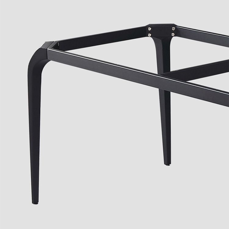 Contemporary Rectangle Dining Table Sintered Stone Dining Table with 4 Black Legs Clearhalo ' dining_table' 'Dining Tables & Seating' 'Dining Tables' 'furn' 'furn_dining_table' 'Furniture' 'furniture_dining_table' 'Kitchen & Dining Furniture' 'kitchen&dining_furn' 'kitchen' 'kitchen_dining_table' 1200x1200_1ef7989f-fc9b-4c3b-9129-e3a1448e3f07