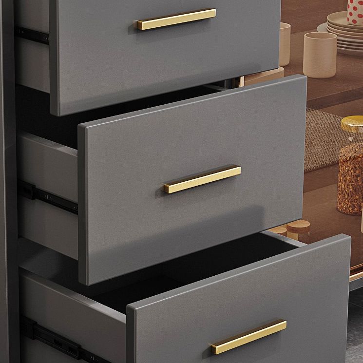 Modern Engineered Wood Sideboard Adjustable Shelving Server with Stone for Dining Room Clearhalo 'buffet_sideboard' 'Buffets & Sideboards' 'furn' 'furn_buffet_sideboard' 'Furniture' 'furniture_buffet_sideboard' 'Kitchen & Dining Furniture' 1200x1200_1ef88594-ab44-45b6-a472-934657cb7b92