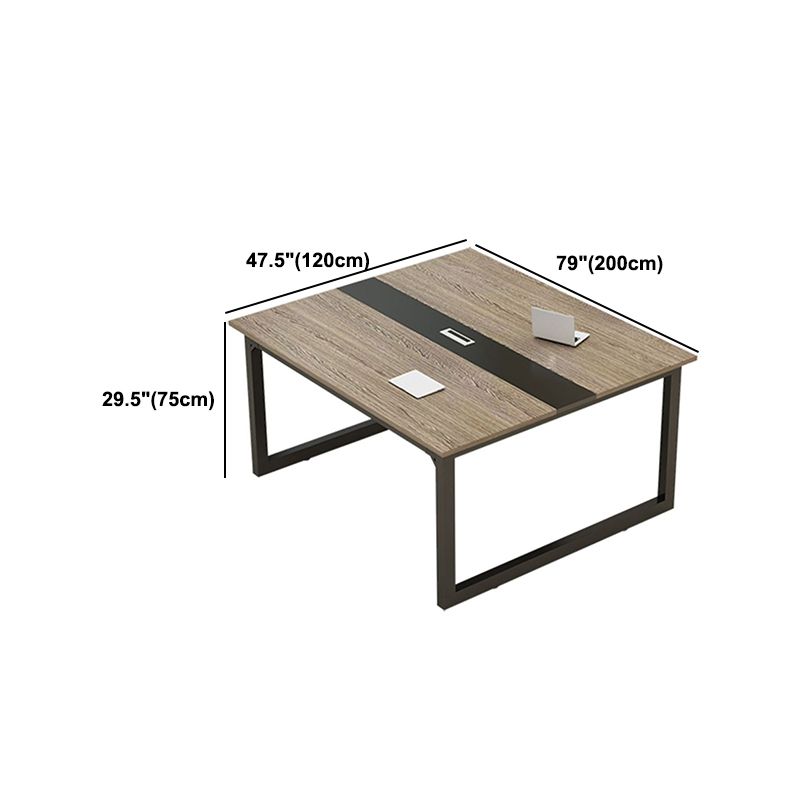 Modern Style Manufactured Wood Office Desk Rectangular Desk with Metal Sled Clearhalo 'furn' 'furn_office_desk' 'Furniture' 'Office Desks' 'Office Furniture' 'office_desk' 1200x1200_1ef96cb4-e89a-4115-8885-f3072e66627c